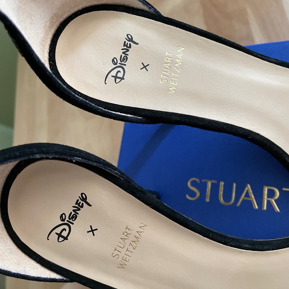 Disney x Stuart Weitzman Nudistcurve Black 100 Sz 5 - Picture 9 of 16